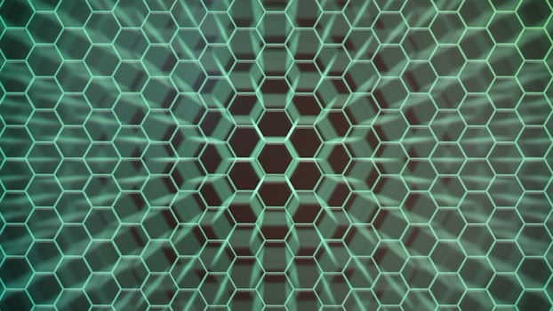 Hexagonal background for design. photo