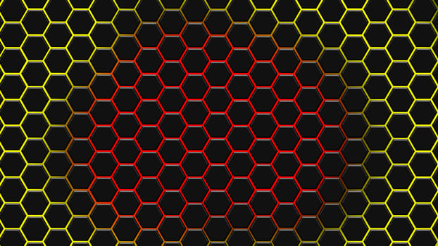 Hexagonal background for design. photo