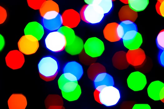Lights bokeh. Abstract Christmas background for design. photo