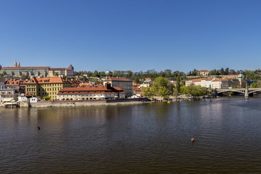 Prague bridges over Vltava river. photo