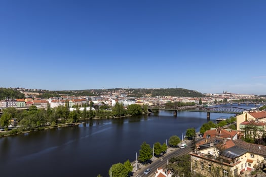 Prague bridges over Vltava river. photo