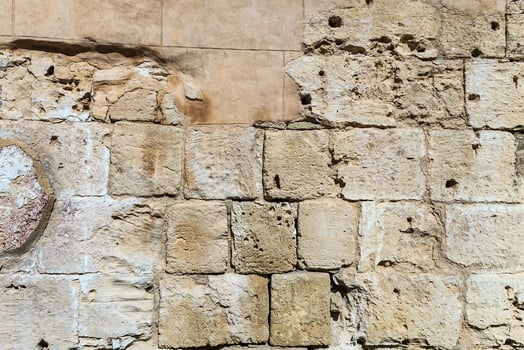 Background of ancient brick wall. photo