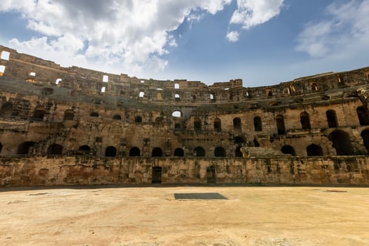 El Jem amphitheater in Tunisia. photo