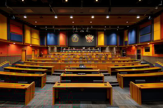 Speeches and meetings hall professional photography photo
