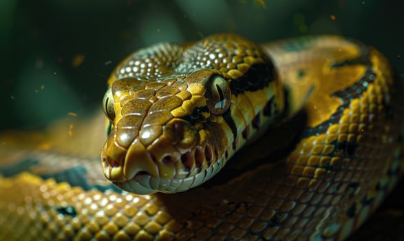 Closeup portrait on black background photo