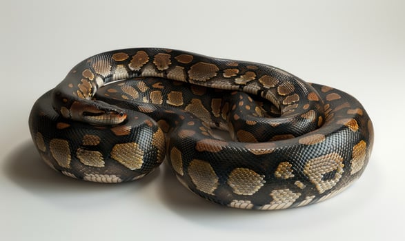 Anaconda on neutral background photo