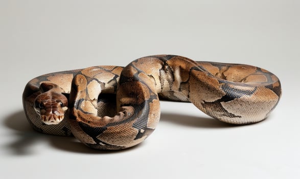 Boa constrictor on neutral background photo