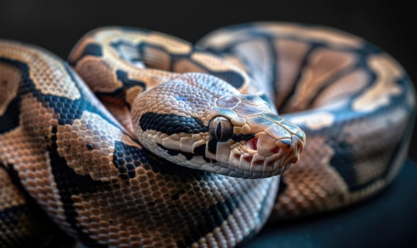 Boa constrictor on neutral background photo