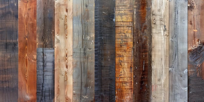 Aged Wooden Planks with a Distressed Finish in Various Shades photo