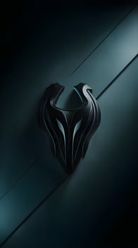 A black and blue logo on a dark background, representing a stylish and modern design. photo