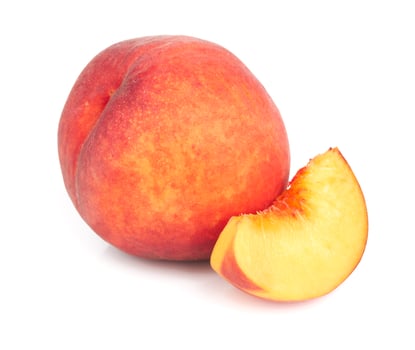 peach on white photo