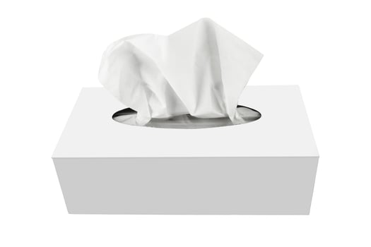 Tissue box on white photo