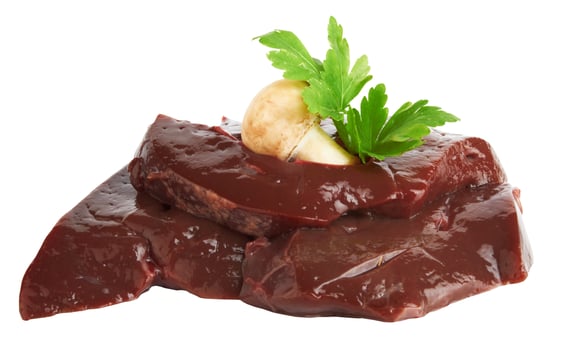 liver on white photo