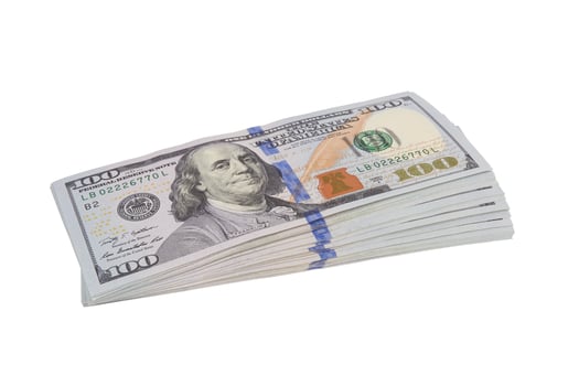 hundred dollars on white photo
