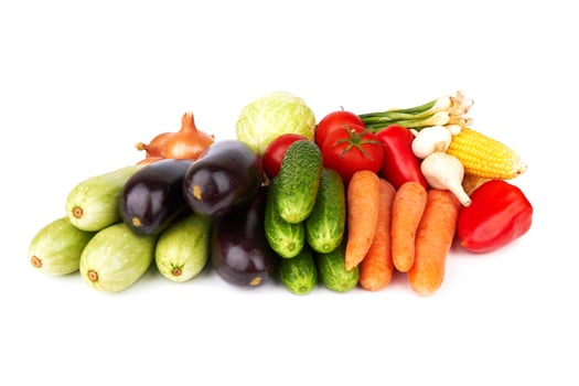 vegetables on white photo