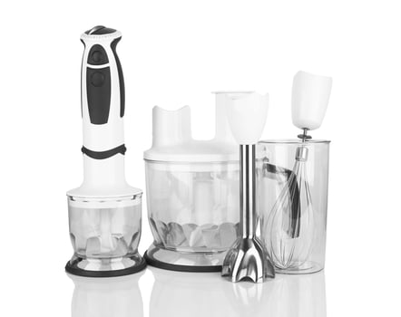 hand mixer on white photo
