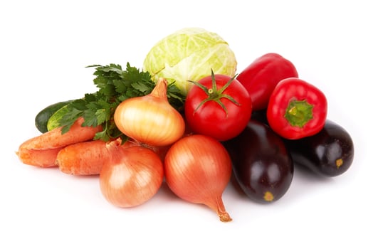 vegetables on white photo