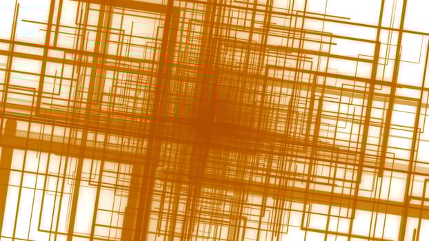 Animation of moving drawn grid in space. Motion. Movement through rotating square grid in space. Rotating square grid in 3d space photo