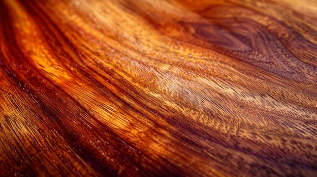 Polished Mahogany Wood Surface with Rich Textures and Warm Tones for Interior Design and Furniture photo