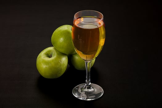 Fresh sweet natural apple juice photo