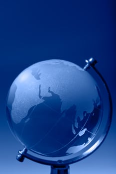 Crystal glass globe photo