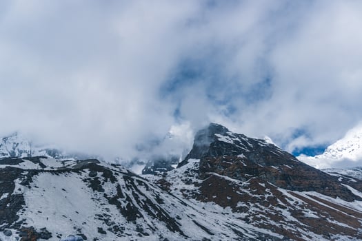 snow covered mountain peaks, Mountain in nepal, mount everest country, Annapurna Base Camp photo