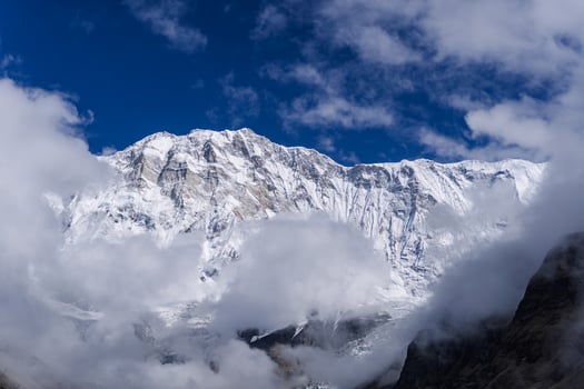 snow covered mountain peaks, Mountain in nepal, mount everest country, Annapurna Base Camp photo