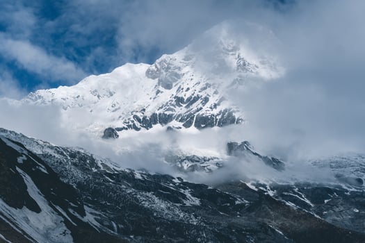 snow covered mountain peaks, Mountain in nepal, mount everest country, Annapurna Base Camp photo
