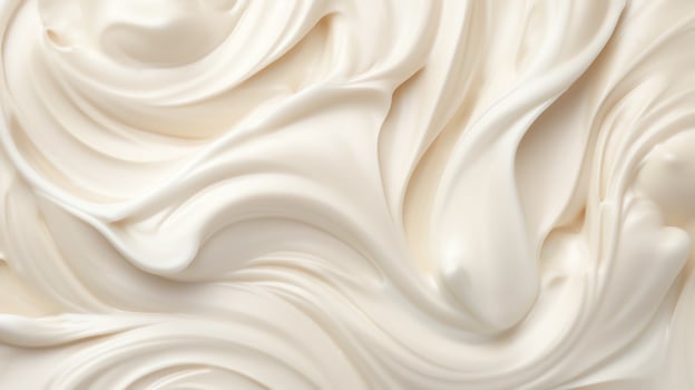 Generate an image of a creamy white substance with a smooth, velvety texture photo