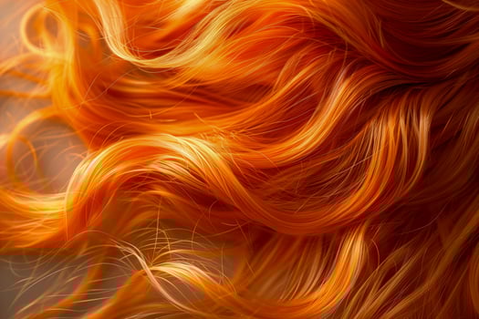 Orange reflective hair texture photo