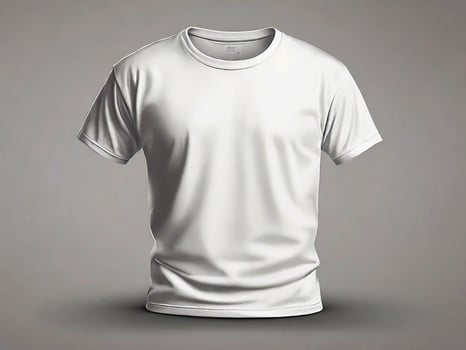 Illustration of White plain tee mockup photo