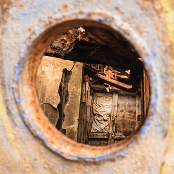 spying inside a derelict ship photo