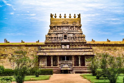 The Airavatesvara temple, located in Kumbakonam, Tamil Nadu, India photo