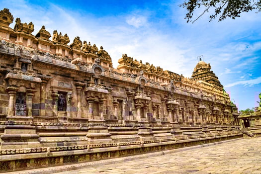 The Airavatesvara temple, located in Kumbakonam, Tamil Nadu, India photo
