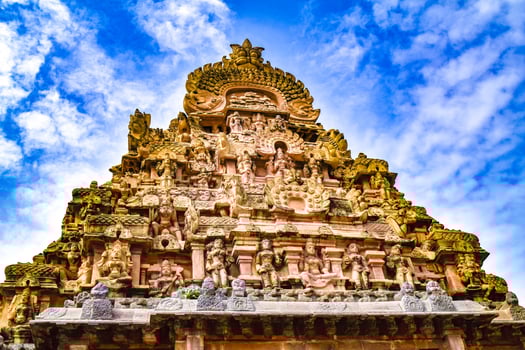The Airavatesvara temple, located in Kumbakonam, Tamil Nadu, India photo