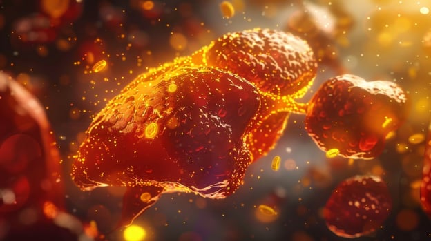 Within the liver sinusoids is cleansed of toxins and waste products ensuring a healthy and functional liver photo