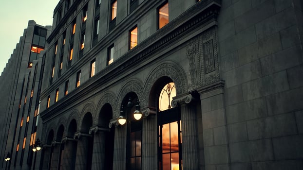 Grand Building With Front Clock photo