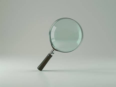 Magnifying glass on white background photo