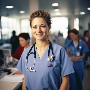 Smiling female doctor. . photo