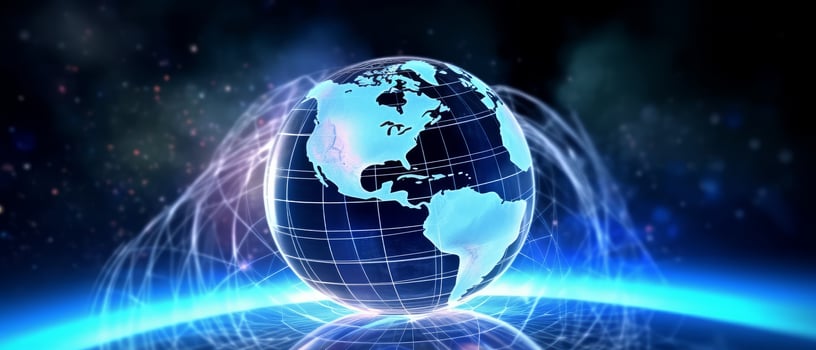 Internet concept of global business, ideas of conducting business operations and transactions on a global scale, e-commerce, digital marketing, online payments, remote collaboration. . photo