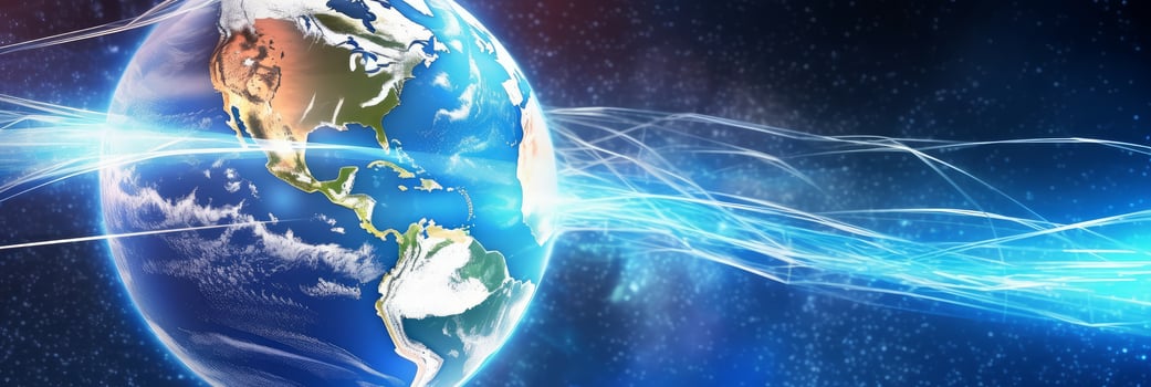 Internet concept of global business, ideas of conducting business operations and transactions on a global scale, e-commerce, digital marketing, online payments, remote collaboration. . photo