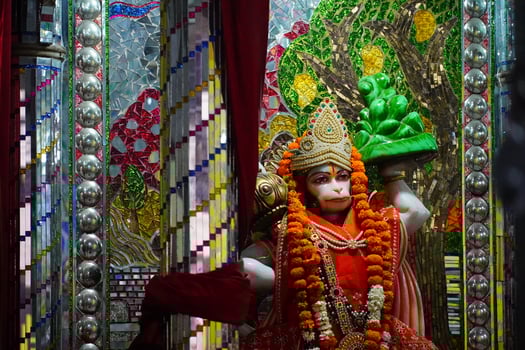 lord hanumana statue image, Maruti, Bajrangabali, and Anjaneya. photo