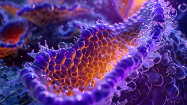 A microscopic view of the Golgi apparatus a cell organelle involved in the modification and packaging of proteins and lipids inside the ovum photo
