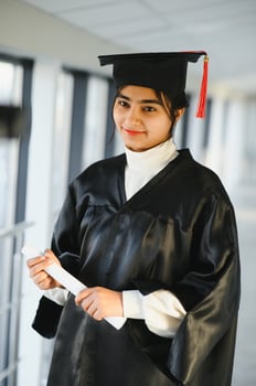 portrait of indian graduate student photo