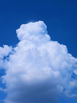 blue sky with white clouds photo