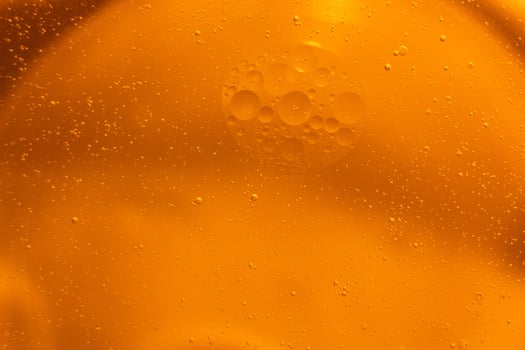 Yellow bubbles background, cooking oil emulsion, frying. photo