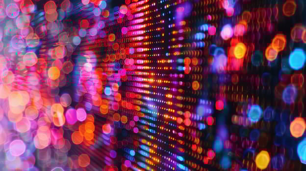 Pixelated Brilliance Zooming in on a transparent LED panel exposes the thousands of tiny colorful pixels that produce stunning and precise images photo