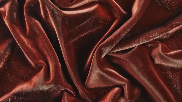 Rich mahogany silk velvet with a subtle crushed appearance and a smooth touch photo