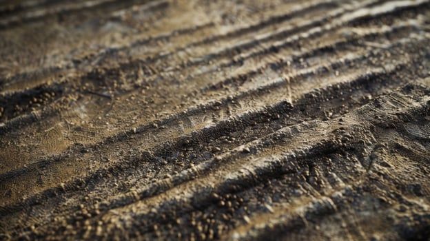 The subtle ridges and grooves on the surface give a unique texture like walking on a freshly plowed field with soft soil photo