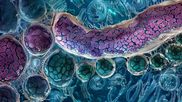 Ultrathin section of desmosomes in a plant cell highlighting their function in plant tissue cohesion photo